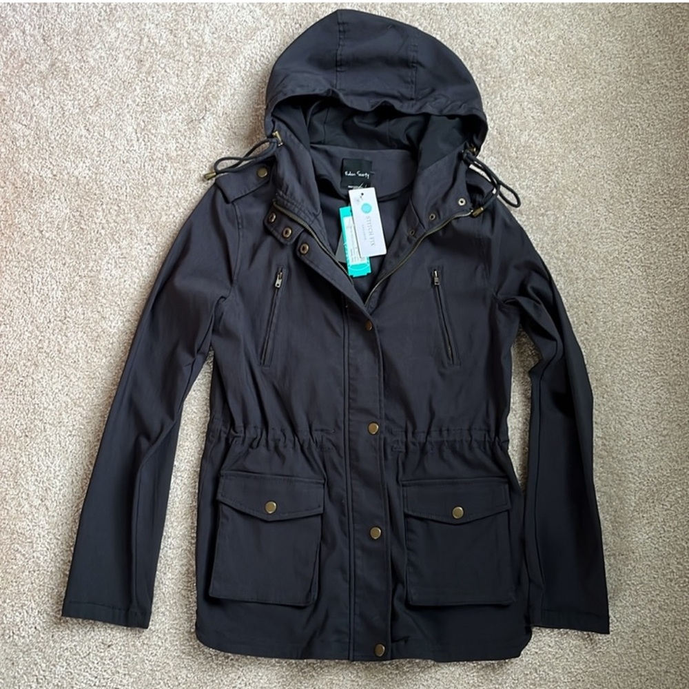 Eden Society 
Holly Contrast Hood Cargo Jacket Medium